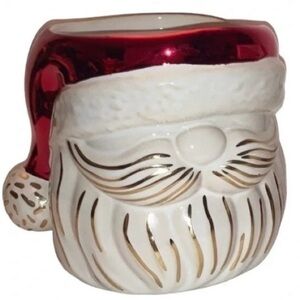 BATH & BODY WORKS Santa Claus Three-Wick Ceramic Candle Holder Retired NWT